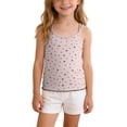 thumbnail image 3 of Nilvkv Cute Shirts for Girls, Girls Tank Tops, Kids Bow Detail Crisscross Strap Lace Trim Cami Top Layer Pink 12-13 Years, 3 of 5