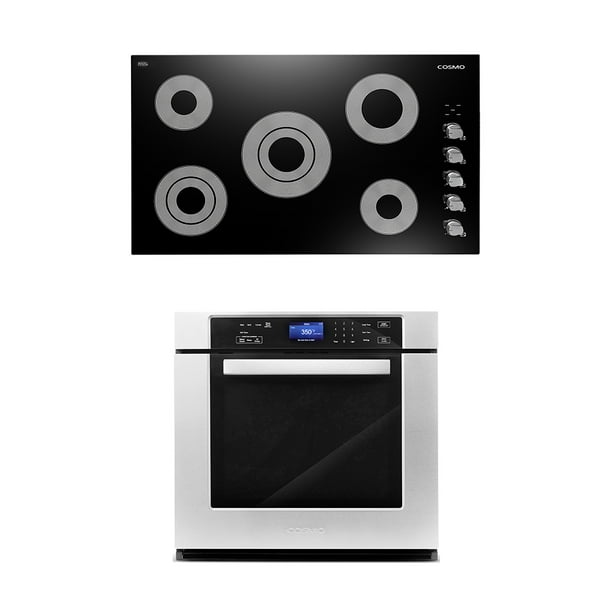 Cosmo 2 Piece Kitchen Appliance Packages with 36" Electric Cooktop & 30