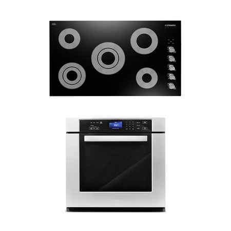 Cosmo 2 Piece Kitchen Appliance Packages with 36  Electric Cooktop & 30  Single Electric Wall Oven Kitchen Appliance Bundles