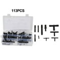 thumbnail image 1 of 113PCS Vacuum Connector Assortment Automotive Vacuum Tubing Connector Tee Kit, 1 of 9