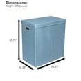 thumbnail image 4 of BirdRock Home Double Linen Laundry Hamper with Lid and Removable Liner - Light Blue, 4 of 9