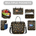 thumbnail image 2 of Black Halloween Pumpkin Faces Womens Lunch Box for Work,Insulated Large Lunch Bag for Tween and Teen,Loncheras Para Mujer,Leakproof Adult Lunch Bag for Work,Beach,Travel,Picnic,Camping, 2 of 4