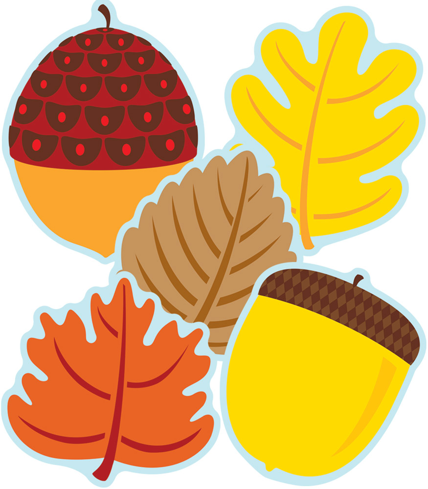 Leaves Acorns Cut Outs Pack Of 36 Walmart Com