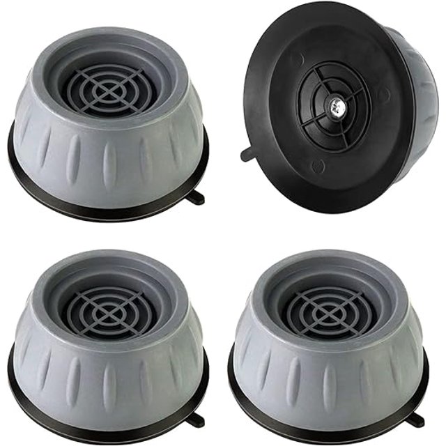 Juego de 4 alfombrillas antivibración TUNC para lavadora patas de goma antideslizantes 3,5 cm