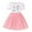 Pink, variant on yillto Girls Summer Dress Puff Short Sleeve Crew Neck Flowy Sundress Casual Party Midi Dresses 2-7T
