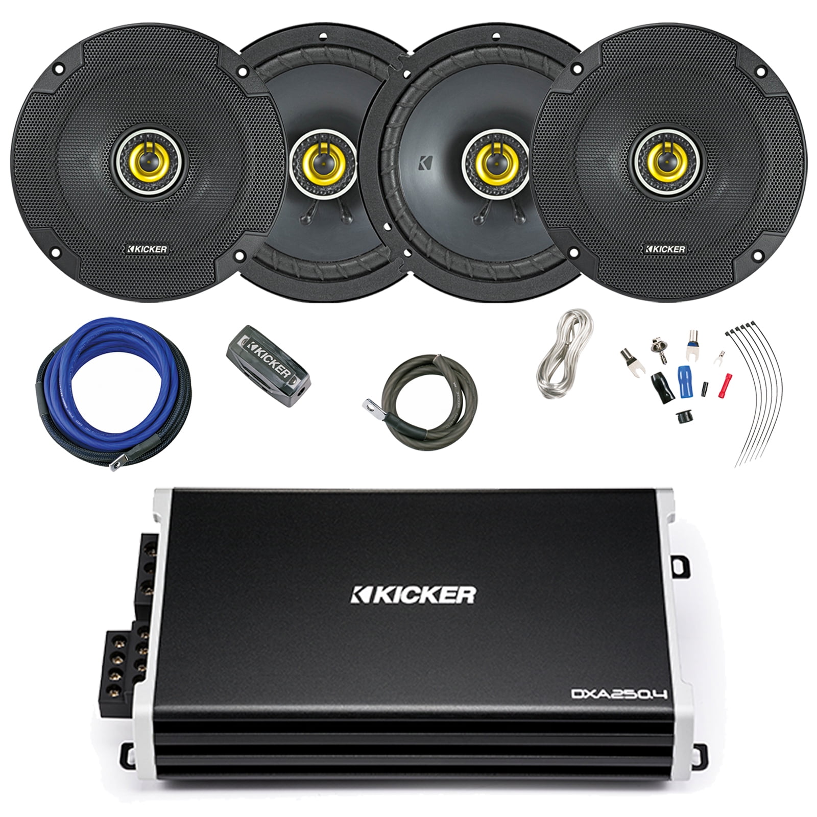 Kicker 6.5" CS 300 Watts 2Way Speakers 2 Pairs, 4Channel 500 Watts