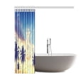 thumbnail image 3 of ARTJIA Dusk Summer Beach Shower Curtain, Nature Island Coastal Palm Tree Polyester Fabric Shower Curtain Bathroom Sets with Hooks 60x72 Inches, 3 of 3