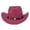 Hot Pink, variant on SRZYMJ Cowboy Hat for Women and Men Western Classic Chain Curved Jazz Hat Felt Wide Brim Women Men Fedora Cowboy Hat