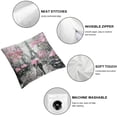 thumbnail image 4 of Acheng Throw Pillow Cover Paris European City Landscape France Eiffel Tower Black White and Pink Modern Couple Under Decorative Pillow Case Home Decor Square  Pillowcase 2pcs White, 4 of 6