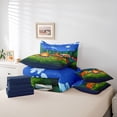 thumbnail image 6 of Catabedysis Night Camping 7-Piece Twin Bedding,Campfire Camper Print Bedding Comforter Set For Boys,Multicolor,Navy Blue Reversible, 6 of 7