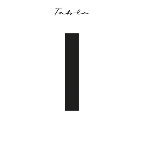 Table Numbers, White Background Double-Sided Cardss Plus Head Table Cards for your Wedding, Reception, Anniversary, Birthday Party or Celebration, 4"x6" (1-30 plus Head Table Cards)