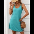 thumbnail image 4 of Robes d'Été pour Femmes 2025 Œillet Décontracté Ample Sans Manches Robes de Soleil Débardeurs Vert Tropical S, 4 of 10