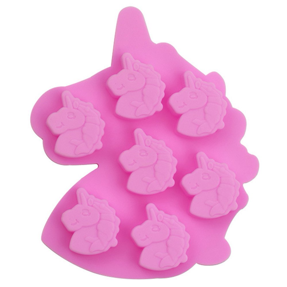 HEQU9117 3D Unicorn Grid Silicone Soap Mould DIY Cake Jelly