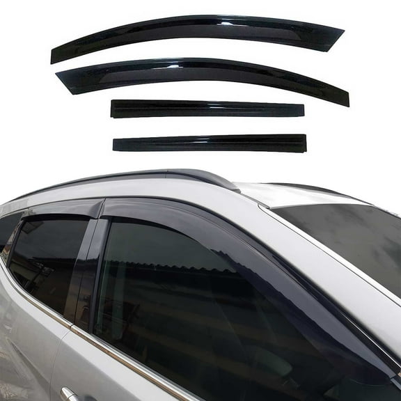 Window Visor Vent Rain Guard Deflector for Kia Sorento 2003-2009 Smoke 4 Pcs