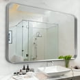 thumbnail image 7 of 42"x32" Modern Aluminum Alloy Rectangle Wall Mount Deep Mirror Hanging Wall Mirror,Silver, 7 of 7