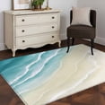 thumbnail image 3 of 4'x6' Area Rugs, Teal Beach Coastal Indoor Outdoor Area Rug for Living Room Bedroom, Summer Ocean Nautical Seaside Washable Bathroom Rugs Kitchen Floor Carpet Mats Home Decor Aesthetic, 3 of 8