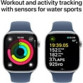 thumbnail image 5 of Open Box Apple Watch Series 10 (GPS+Cellular) 46mm Aluminum with Denim Sport Band - M/L - Silver, 5 of 5