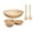 Natural, variant on Lexa Bamboo 5 Piece Bowl and Utensil Set, Black