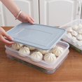 thumbnail image 2 of Stackable Home Egg Fish Storage Box Food Container Holder Refrigerator Organizer Kitchen Dumplings Storage Container, 2 of 6