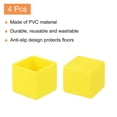 thumbnail image 3 of Uxcell 4Pcs Tapas de patas de silla, 1-3/16"x 1-3/16" Cubiertas de pies antideslizantes de PVC, Protectores de piso de patas de silla cuadradas, 3 of 5