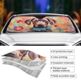 thumbnail image 3 of Yiaed Painted Flower Puppy Print Car Windshield Sunshade Front Auto Car Front Window Sun Shade Foldable Sun Visor Shield Cover Auto Accessories for Sedan SUV Truck-Small, 3 of 5