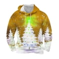 thumbnail image 1 of Sudadera con capucha para hombre, informal, con cordón, estampado navideño, deportiva, blusa de poliéster, 1 of 4