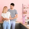 thumbnail image 6 of 30 oz Valentine Tumbler with Lid and Straw, Pink Hearts Tumbler Insulated Coffee Travel Mug Cup Water Bottle Cute Valentine''s Day Gifts for Women Girls Couples Wife Girlfriend, 6 of 7