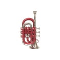 thumbnail image 3 of Trumpet POCKET Bb PITCH BRASS MADE with Case and MP Red Nickel, 3 of 4