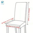 thumbnail image 3 of Deago 1 Pack Velvet Stretch Dining Room Chair Covers Soft Removable Dining Chair Slipcovers, Gray, 3 of 7