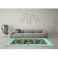 thumbnail image 3 of Ahgly Company Indoor Rectangle Oriental Light Blue Traditional Area Rugs, 2' x 5', 3 of 4