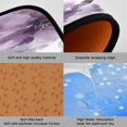 thumbnail image 2 of 2-Piece Kitchen Rugs Set Non-Slip Mats Carpet Floor for Kitchen, Bathroom (19.7"x27.6" & 19.7"x47.2") Light Purple and Black Floral, 2 of 7