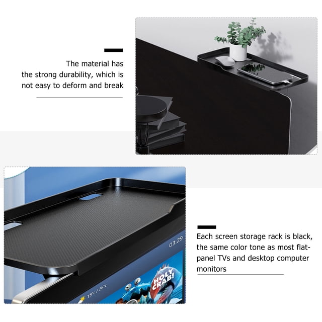 KAKOWELY 1Pcs Wall Shelf Rack Monitor Hanging Rack Non Slip Surface for Home Organization 11 79X5 11X1 97in
