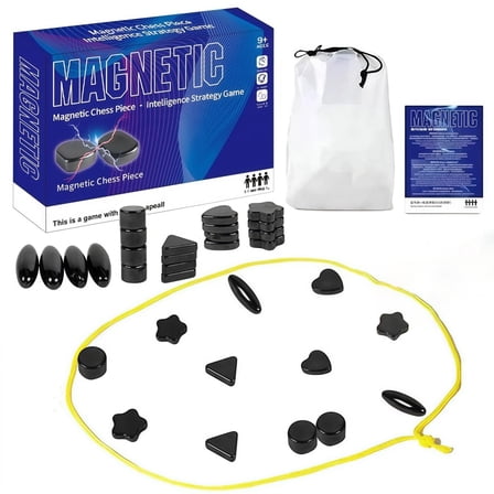 String & Stones Strategy Board Game, Portable Intellectual Game for Family Game Night, Logic Puzzle for All Ages with Storage Bag