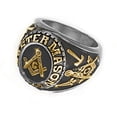 thumbnail image 2 of Masonic Rings Gold & Steel Freemason College Masonic rings for sale, 2 of 2