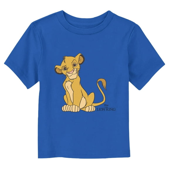 Toddler's Lion King Simba Large Portrait Graphic Tee Royal Blue 5T