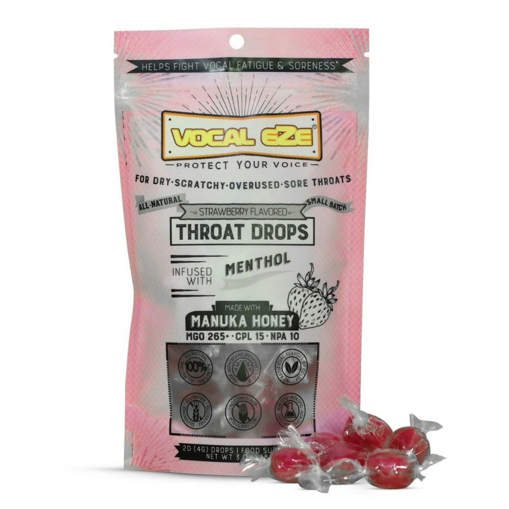 Vocal Eze Manuka Honey (MGO 265+) Menthol Cough Drops (20) Lozenges
