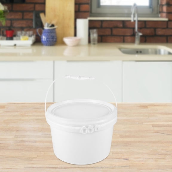 CRILSTYLEO Leak-Proof White Plastic Bucket Lid - Perfect for Household Cleaning and Storage Tasks