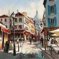 thumbnail image 2 of Heighton, Brent 26x26 White Modern Wood Framed Museum Art Print Titled - Cafe Stroll, 2 of 4