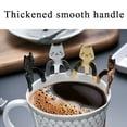 thumbnail image 4 of Ycandiee Cute Cat Spoon, Stainless Steel Cute Mini Cat Spoon, Long Handle Spoons Flatware Drinking Tools Kitchen Gadget, Hanging Stainless Steel Stirring Spoon Teaspoon Cat Handle Coffee Spoon, 4 of 4