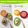 thumbnail image 2 of 4 Piece Avocado Saver and Fruit Storage Containers for Fridge - Reusable Silicone Food Storage Pods for Vegetables, Onions, Tomatoes - Airtight Fresh Keepers, BPA Free, 2 of 6