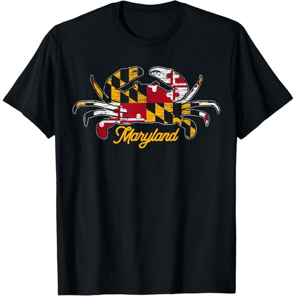 Maryland Crab Cute State Pride Flag T-Shirt