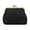 Black, variant on Vegan Leather Triple Frame Coin Purse Wallet (Women)