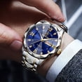 thumbnail image 4 of Binbond Reloj de Pulsera de Negocios para Hombre de 20 Mm con Eslabones de Acero Inoxidable, Multicolor, 4 of 10