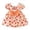 Orange, variant on Toddler Dresses Print Short Sleeve Dress Back Bow Design Summer Casual Sleeveless Party Wear Soft Breathable Skirt For Baby Girls 1-3y Lightweight Mesh Fabric