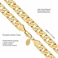 thumbnail image 3 of LIFETIME JEWELRY 11.5mm Flat Cuban Link Chain Necklace for Men 24k Real Gold Plated (30 inches), 3 of 7