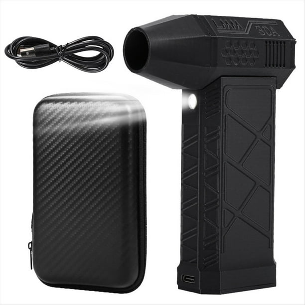 Soplador de Aire Eléctrico con Turbocompresor, 130.000 RPM, 52 M/S, Herramienta de Limpieza para Computadora de Coche con Luz.