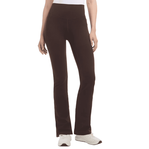 Jockey Women's High Rise Flared Legging Yoga Pant, Espresso, Large