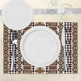 thumbnail image 3 of Ambesonne Zambia Place Mats Set of 4, Kenyan Folk, Standard Size, Dark Brown, 3 of 6