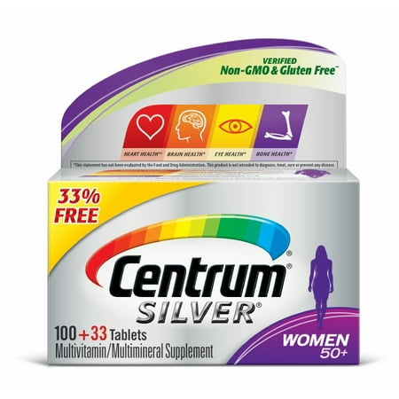 - Centrum Silver Women 50+ 133 Ct BONUS 33% Multivitamin / Multimineral Supplement Tablet, Vitamin D3