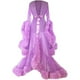 thumbnail image 1 of Vestido largo para mujer: mangas acampanadas con plumas, ideal para despedidas de soltera, 1 of 1